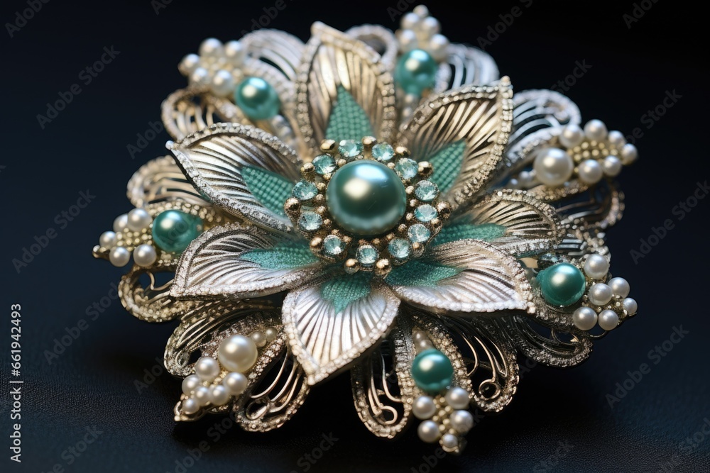 Close-up of Pearl Brooch Close-up of Pearl Brooch