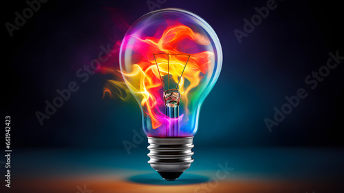 Vibrant Lightbulb of Creativity