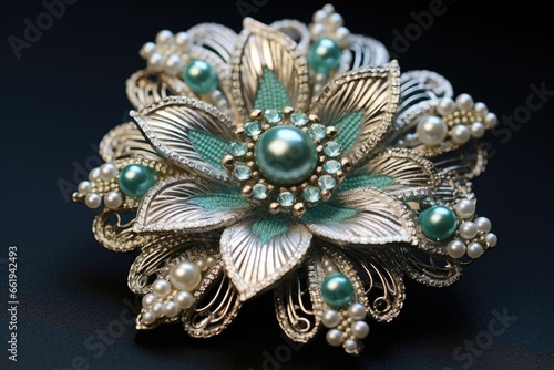 Close-up of Pearl Brooch