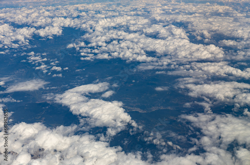 Fototapeta Naklejka Na Ścianę i Meble -  Beautiful view of the clouds above the ground.
