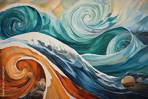 Sea waves and shells in an abstract interpretation  photo