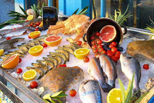 grilled fish with vegetables