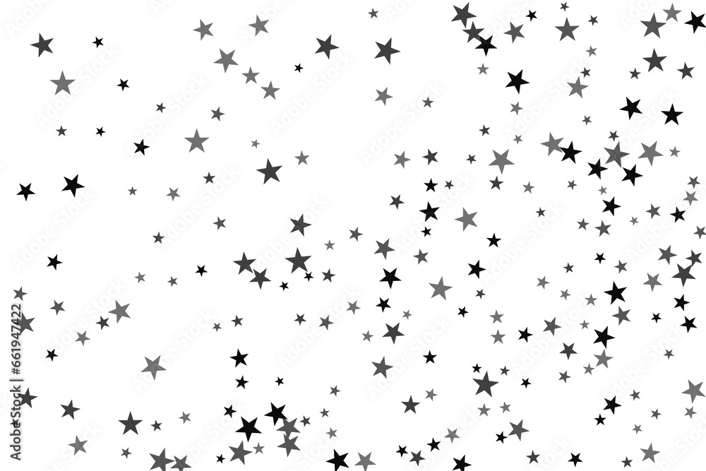 Obraz premium Star confetti. Silver casual confetti background. Bright design pattern.