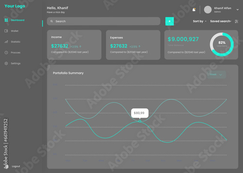 Trading, Trade and Cryptocurrency Market and Crypto Exchange black Dashboard CMS UI Kit Template