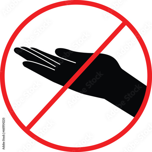 No Begging, Beggars Icon Sign