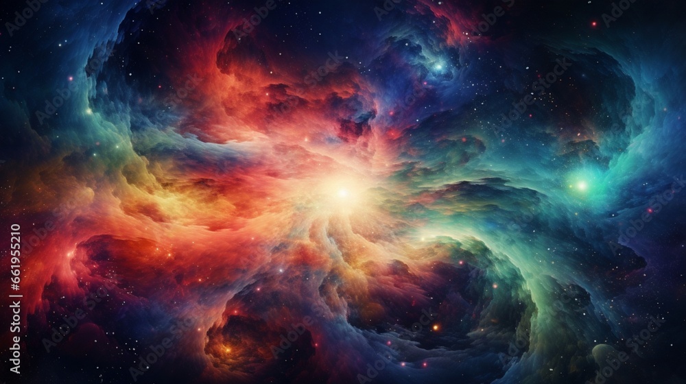 Create a mesmerizing textured abstract background resembling swirling galaxies of vibrant colors.