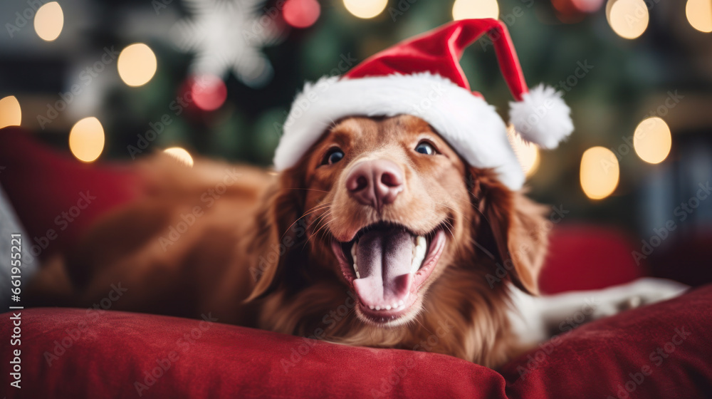 Christmas dog Generative Ai Christmas dog Generative Ai