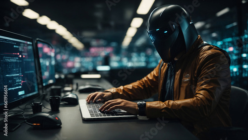 image that showcases the importance of cyber security and digital protection in the modern business landscape. Use futuristic and sleek technology designs to convey a sense of advanced protection