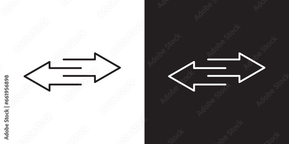 Transfer arrows icon set. compare or exchange vector symbol. swap, flip or change sign. two way data trade icon. - obrazy, fototapety, plakaty 