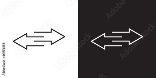 Transfer arrows icon set. compare or exchange vector symbol. swap, flip or change sign. two way data trade icon. photo