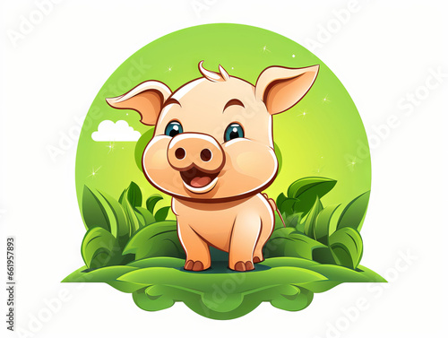 Pig farm logo