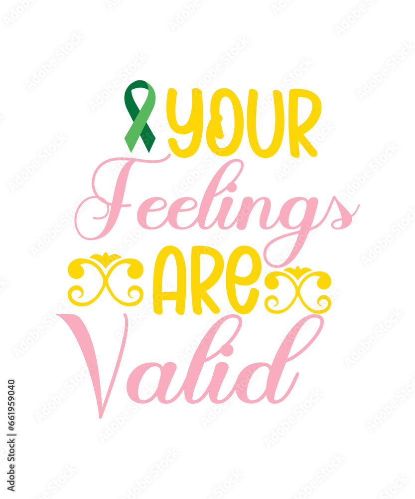 Vetor de Mental Health SVG Bundle, Positive SVG, Motivational SVG Bndle ...
