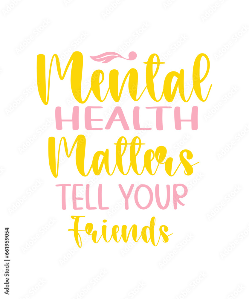 Mental Health SVG Bundle, Positive SVG, Motivational SVG Bndle ...