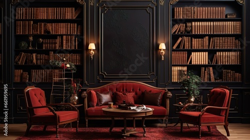 decorated wall reading room using aesthetic frame
