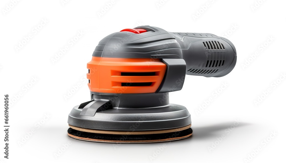 sander isolated on white, tool, carpentry, DIY, construction, realistic illustration, AI generative. sander isolated on white, tool, carpentry, DIY, construction, realistic illustration, AI generative.
