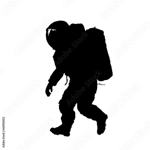  astronaut silhouette - vector illustration