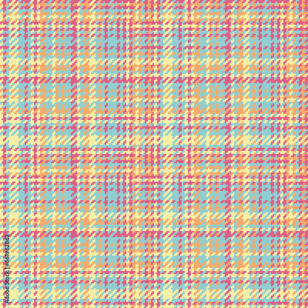Seamless textile vector of tartan fabric pattern with a check plaid texture background.