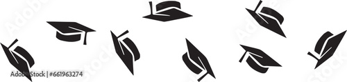 cap graduation hats, shot, graduation, success, bachelor's degree