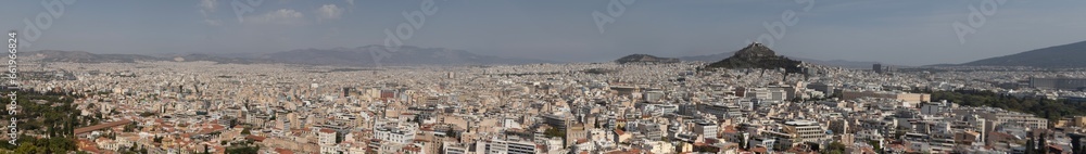 Panoramic view of the city of Athens from the Acropolis