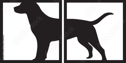 DOG METAL WALL DECOR ART LASER CUT FILE