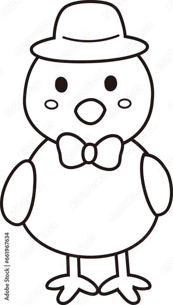 Cute easter chick coloring drawing Cute easter chick coloring drawing