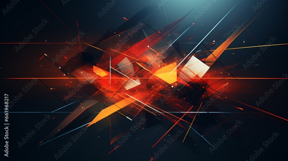Generate an AI image featuring a geometric abstract composition that appears to be in constant motion, creating a dynamic visual experience. Generate an AI image featuring a geometric abstract composition that appears to be in constant motion, creating a dynamic visual experience.
