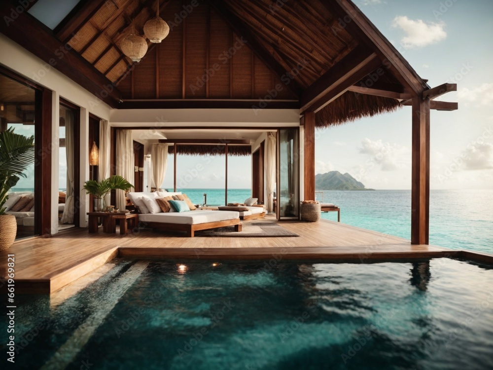 Luxury overwater villa