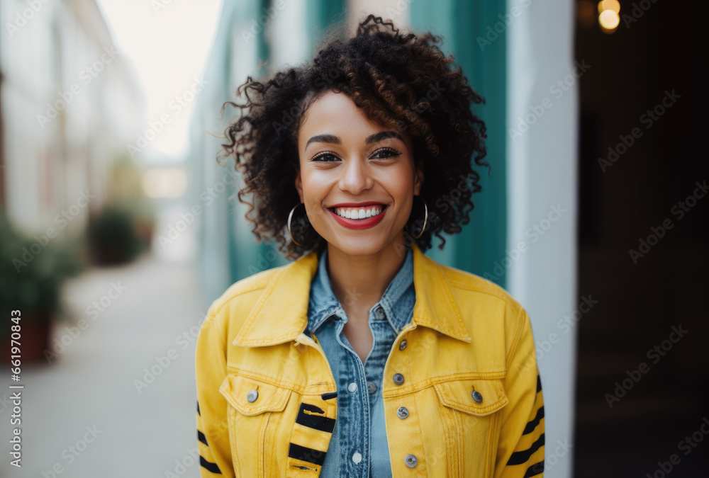 Portrait of a young black woman outdoors
Portrait of a young black woman outdoors