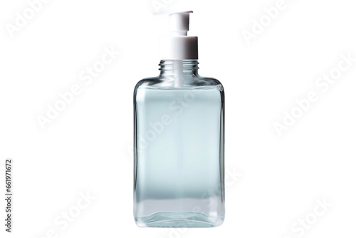 Empty Hand Sanitizer Bottle Isolated on a Transparent Background	
