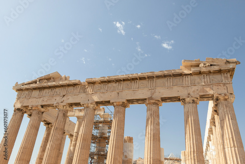 Looking up at the parthenon, athens