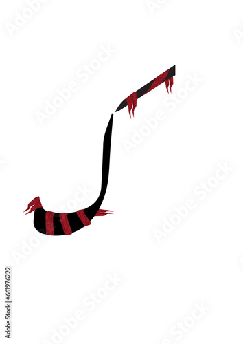 Illustration of the K letter in Arabic and Persian alphabet photo