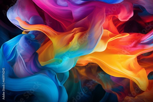Vibrant, flowing, radiant colors. Movement. Shimmering, glowing, ethereal plasma. Enchanting energy vortexes. Generative AI