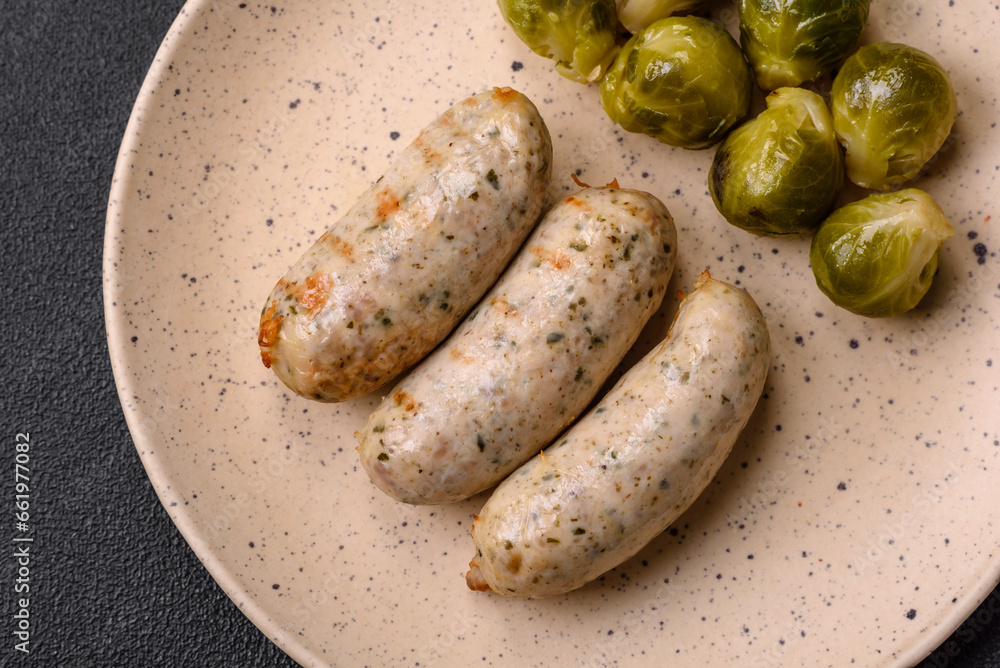 Sausages vegetable protein seitan meatless soy wheat classic taste vegetarian or vegan snack Sausages vegetable protein seitan meatless soy wheat classic taste vegetarian or vegan snack