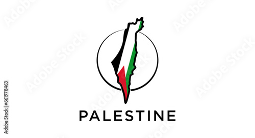 Free Palestine design with Palestinian flag. Design elements, posters, banners