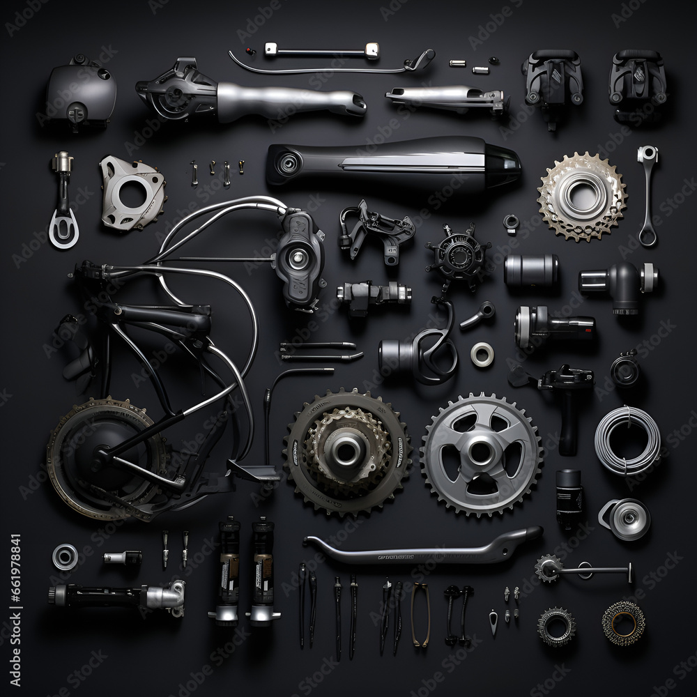 Machinery, engines, industry, car disassembly, Generative AI Machinery, engines, industry, car disassembly, Generative AI