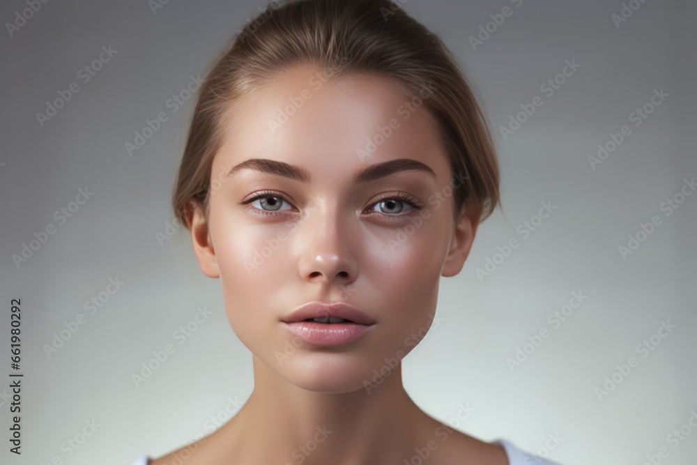 Beauty Portrait Showcasing Spa Model With Impeccable Skin Beauty Portrait Showcasing Spa Model With Impeccable Skin