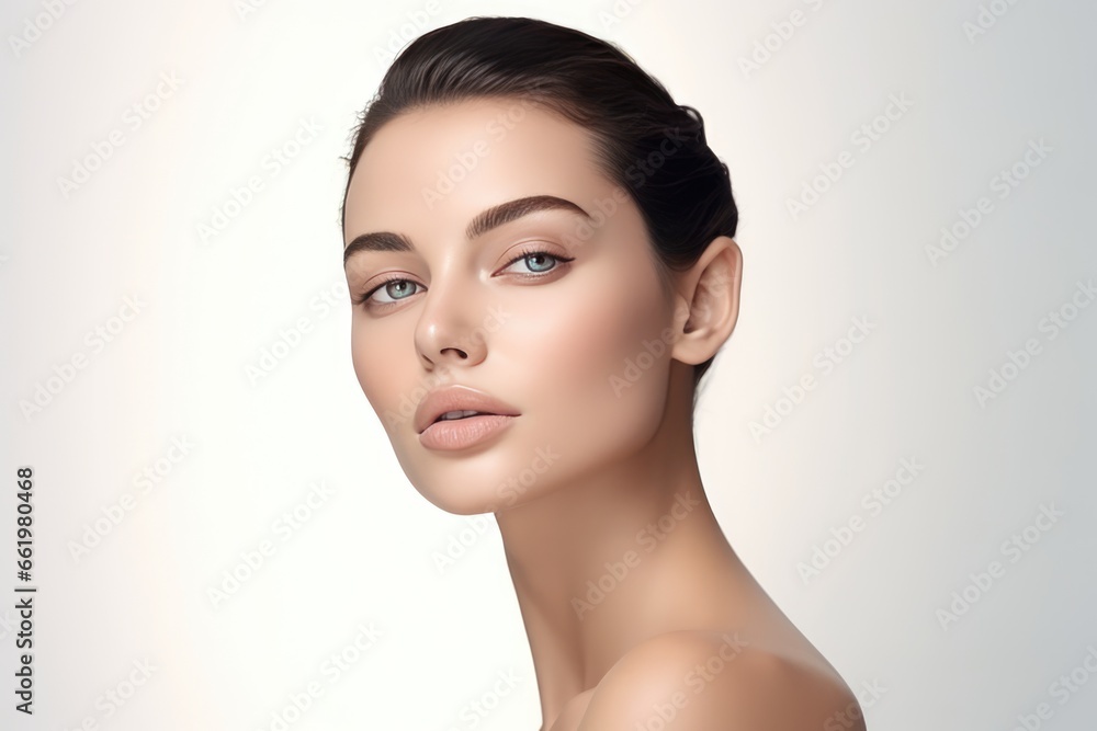 Captivating Beauty Portrait Of Woman With Perfect Skin Captivating Beauty Portrait Of Woman With Perfect Skin
