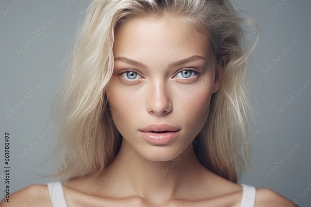 Captivating Beauty Portrait Of Woman With Perfect Skin Captivating Beauty Portrait Of Woman With Perfect Skin