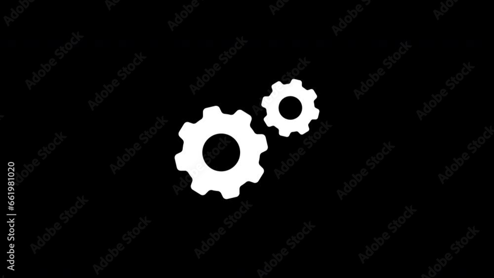 gears glitch icon - glitch old screen display animation. 4K motion animation. gears glitch icon - glitch old screen display animation. 4K motion animation.