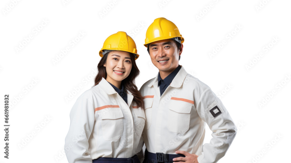 Asian engineer portrait on the transparent background Asian engineer portrait on the transparent background