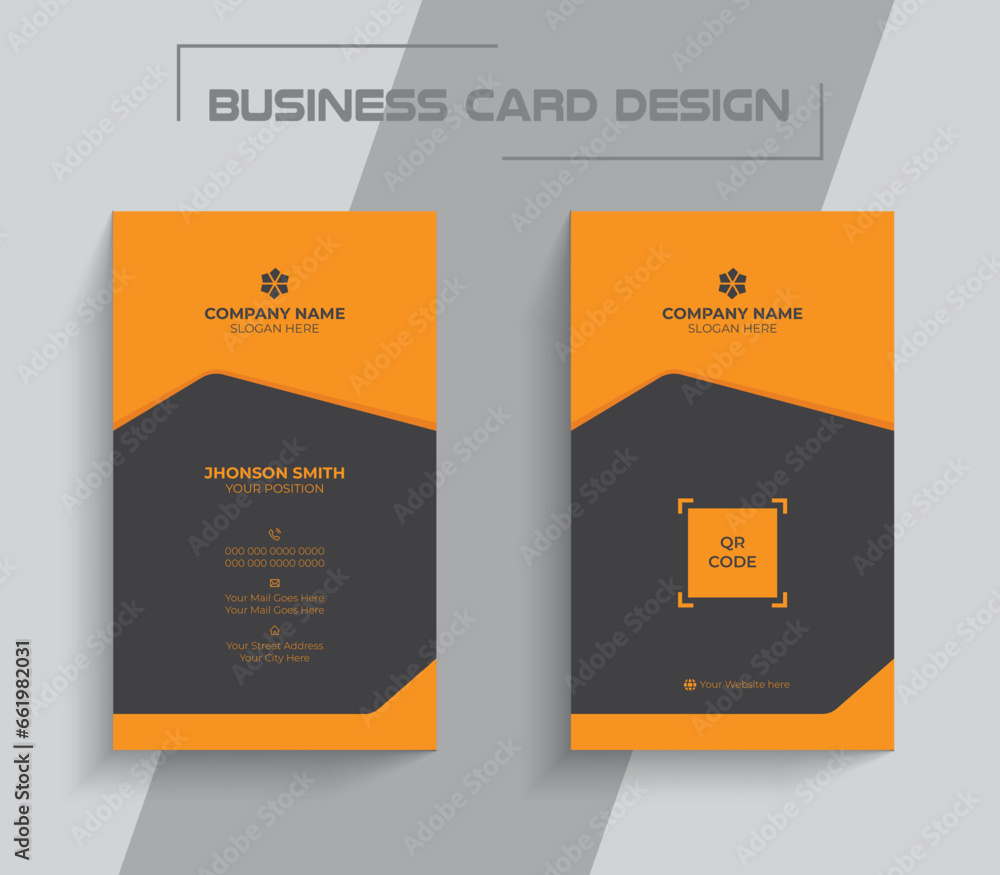 Fototapeta premium Modern simple style business card design template, creative corporate business card template.