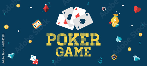 Online Poker and Casino Dark Game Landscape Mobile App Ui Kit Template