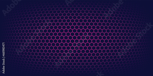 Dark hexagon wallpaper or background vector illustration