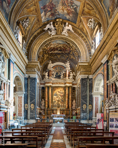Ges   e Maria baroque styled church in the Campo Marzio district of Rome  Italy
