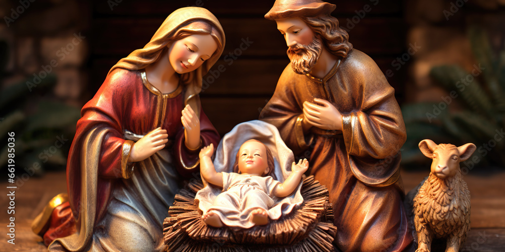 Christmas nativity figures, Holy Family