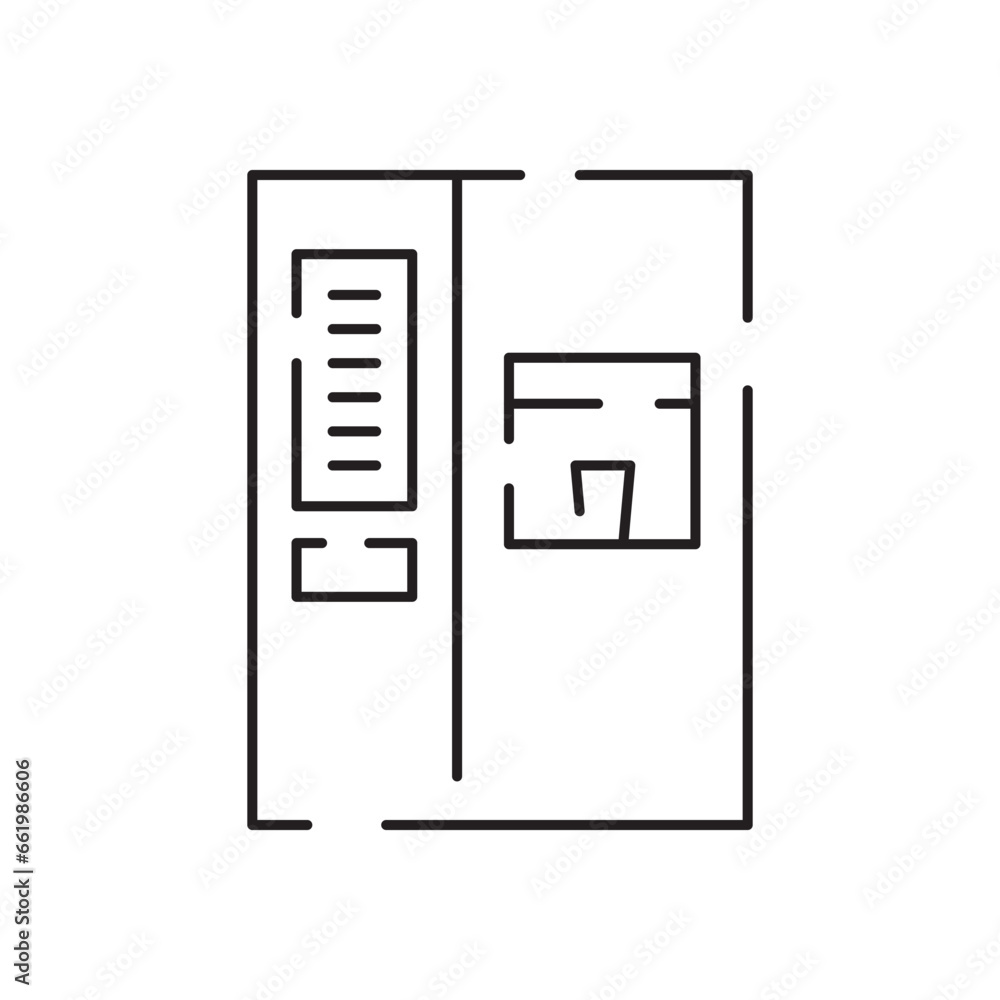 Vector graphic tea line icon and tea cup icon Vector graphic tea line icon and tea cup icon