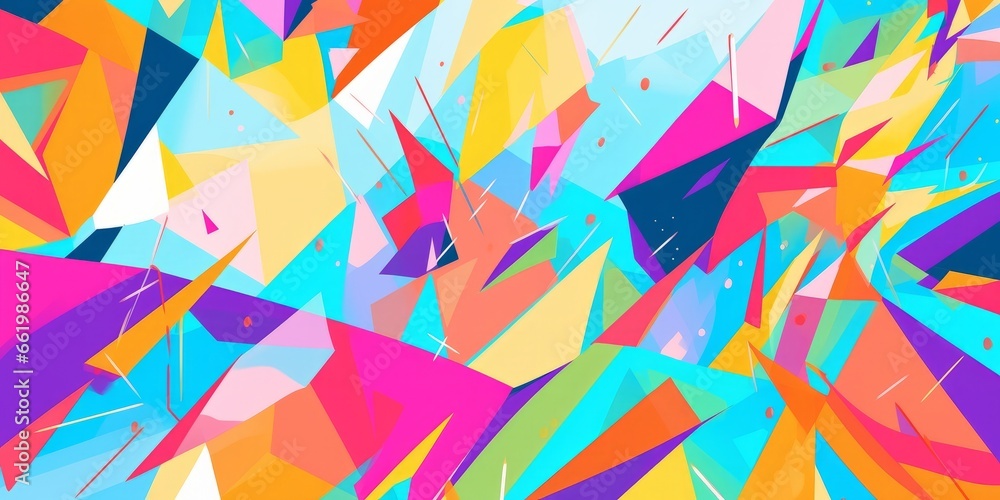 vibrant layers of shapes and colors blending harmoniously, Generative AI vibrant layers of shapes and colors blending harmoniously, Generative AI