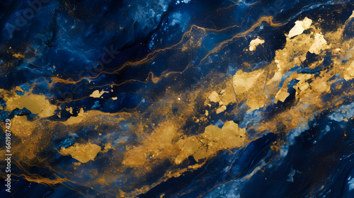 blue marble with gold