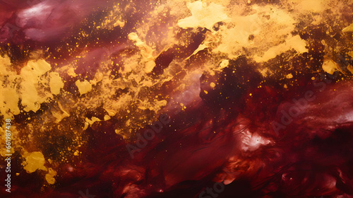 burgundy marble background with gold