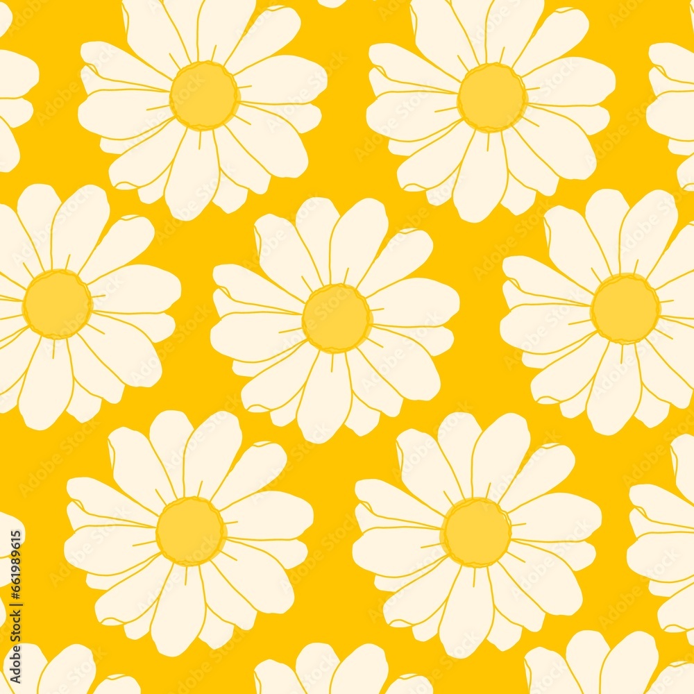 seamless pattern with camomiles seamless pattern with camomiles